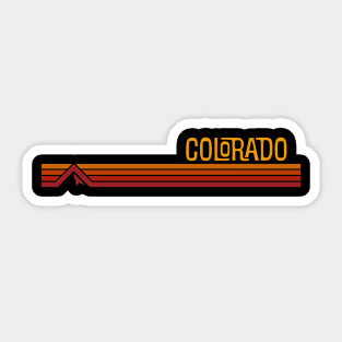 Retro Vintage Colorado Stripes Design Sticker